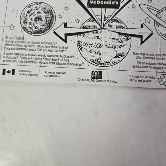 1993 Canadian McDonalds Puzzle New - Picture 3 of 3